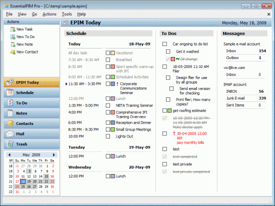 Скриншот EssentialPIM Pro Network 7.54