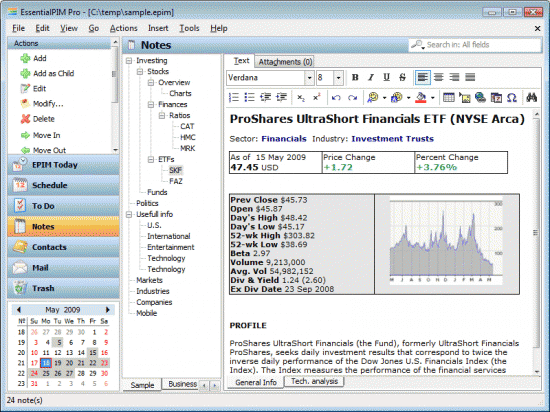 Скриншот EssentialPIM Pro Portable 7.54