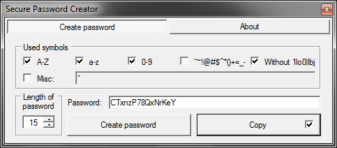  Secure Password Creator 1.2.1