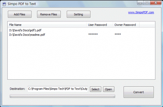 Скриншот Simpo PDF to Text 2.3.1